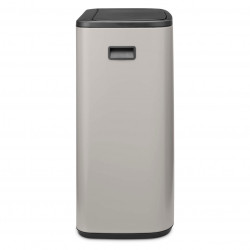 Кош за боклук Brabantia Bo Touch 1010455, 60 л, Плавно и безшумно отваряне, Голям отвор, Светлосив