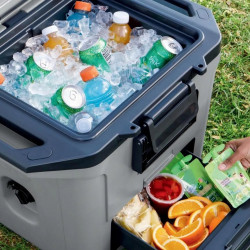 Ninja FrostVault FB131EUGY Cooler, 28 L, Passive, Holds 48 cans, Keeps ice for up to 5 days, Dry Compartment, Gray