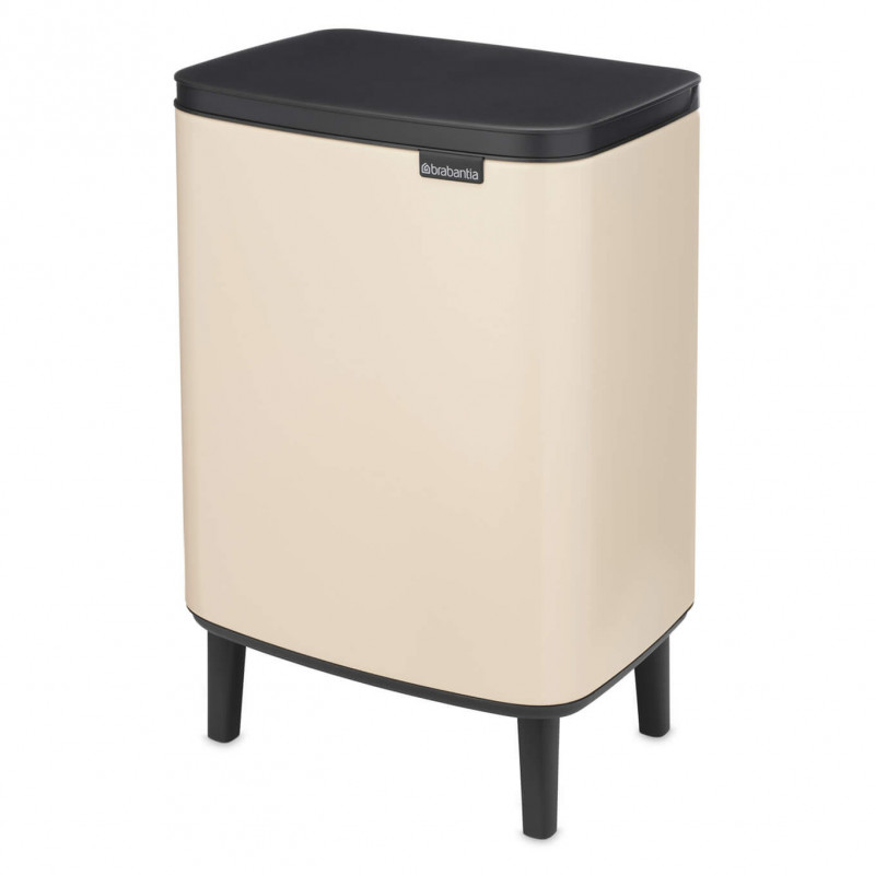Кош за боклук Brabantia Bo Small Hi 1010462, 12 л, Плавно и безшумно отваряне, Противоплъзгаща основа, Бежов