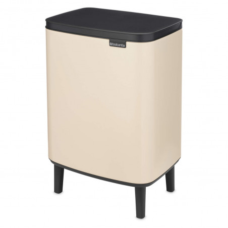 Кош за боклук Brabantia Bo Small Hi 1010462, 12 л, Плавно и безшумно отваряне, Противоплъзгаща основа, Бежов