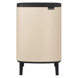 Cos de gunoi Brabantia Bo Small Hi 1010462, 12 L, Deschidere lina si silentioasa, Baza antiderapanta, Bej