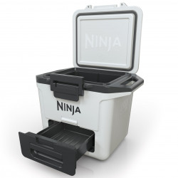 Ninja FrostVault FB131EUWH Cooler, 28 L, Passive, Holds 48 cans, Keeps ice for up to 5 days, Dry Compartment, White