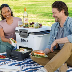 Ninja FrostVault FB131EUWH Cooler, 28 L, Passive, Holds 48 cans, Keeps ice for up to 5 days, Dry Compartment, White