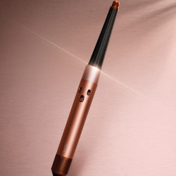 Dyson HS08 Airwrap i.d.™ Curly + Coily Hair Styler 142899-01 AmSi/PkCp, 1300W, 13.5 l/s, Automatic curling, Ionization, 3 speeds, 3 heat settings, Bluetooth, Amber Silk/Champagne Pink