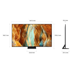 Телевизор Samsung QE75QN70FAUXXH, 75'', 190 см, 3840x2160 UHD 4K, QLED Mini-LED, Клас D, VRR 144 Hz, Smart TV, HDR10+, Samsung Vision AI, eARC, Черен