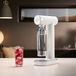 Aparat de apa carbogazoaza / sifon SMEG Collezione SKC01WHM, 800 ml, CO2, Supapa de siguranta, Tava de scurgere, Actionare manuala, Alb mat