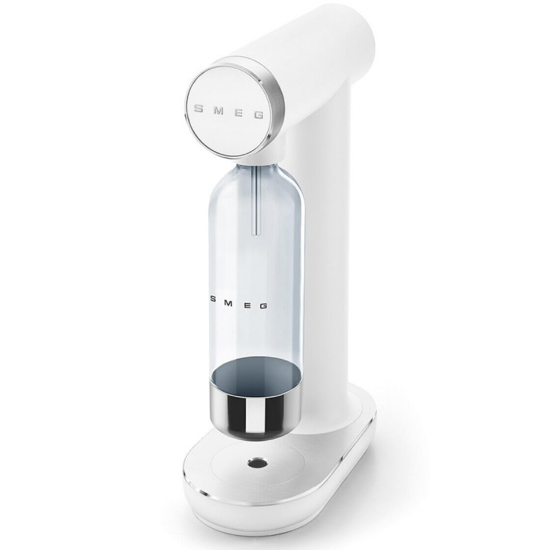 Aparat de apa carbogazoaza / sifon SMEG Collezione SKC01WHM, 800 ml, CO2, Supapa de siguranta, Tava de scurgere, Actionare manuala, Alb mat
