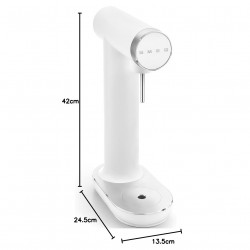 Aparat de apa carbogazoaza / sifon SMEG Collezione SKC01WHM, 800 ml, CO2, Supapa de siguranta, Tava de scurgere, Actionare manuala, Alb mat