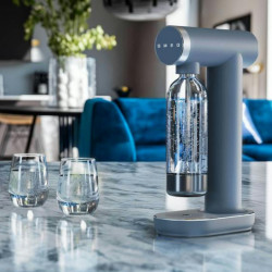 Μηχανή σόδας SMEG Collezione SKC01SBM, 800 ml, CO2, Βαλβίδα ασφαλείας, Δίσκος αποστράγγισης, Χειροκίνητη, Μπλε