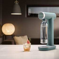 Aparat de preparare apa carbogazoaza / sifon SMEG Collezione SKC01EGM, 800 ml, CO2, Supapa de siguranta, Tava de scurgere, Actionare manuala, Verde