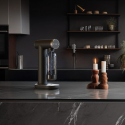 Μηχανή σόδας SMEG Collezione SKC01BLM, 800 ml, CO2, Βαλβίδα ασφαλείας, Δίσκος αποστράγγισης, Χειροκίνητη, Μαύρο ματ