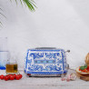 Τοστιέρα SMEG Dolce & Gabbana Blu Mediterraneo TSF01DGBEU, 950 W, 2 φέτες, 6 επίπεδα, Δοχείο για ψίχουλα, Ενσωματωμένο καλώδιο, Ανοξείδωτο ατσάλι, Μπλε