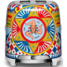 Тостер за хляб SMEG Dolce & Gabbana Sicily is my Love! TSF02DGEU, 1500W, 4 филии, 6 нива, Тавичка за трохи, Вграден кабел, Неръждаема стомана, Многоцветен