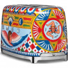 Prajitor de paine SMEG Dolce & Gabbana Sicily is my Love! TSF02DGEU, 1500 W, 4 felii, 6 trepte, Tava pentru firimituri, Cablu integrat, Otel inoxidabil, Multicolor