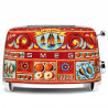 Тостер за хляб SMEG Dolce & Gabbana Sicily is my Love! TSF01DGEU, 950W, 2 филии, 6 нива, Тавичка за трохи, Вграден кабел, Неръждаема стомана, Многоцветен