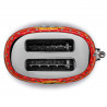 Prajitor de paine SMEG Dolce & Gabbana Sicily is my Love! TSF01DGEU, 950 W, 2 felii, 6 trepte, Tava pentru firimituri, Cablu integrat, Otel inoxidabil, Multicolor