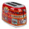 Prajitor de paine SMEG Dolce & Gabbana Sicily is my Love! TSF01DGEU, 950 W, 2 felii, 6 trepte, Tava pentru firimituri, Cablu integrat, Otel inoxidabil, Multicolor