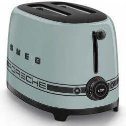 Τοστιέρα SMEG 50's Style Porsche TSF01PSGEU, 950 W, 2 φέτες, 6 επίπεδα, Δίσκος για ψίχουλα, Ενσωματωμένο καλώδιο, Ανοξείδωτο ατσάλι, Πράσινο