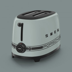 SMEG 50's Style Porsche TSF01PSGEU Toaster, 950W, 2-slice, 6 settings, Crumb tray, Retractable cord, Stainless steel, Green