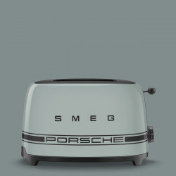 Prajitor de paine SMEG 50's Style Porsche TSF01PSGEU, 950 W, 2 felii, 6 trepte, Tava pentru firimituri, Cablu integrat, Otel inoxidabil, Verde