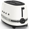 Prajitor de paine SMEG 50's Style Porsche TSF01PCWEU, 950 W, 2 felii, 6 trepte, Tava pentru firimituri, Cablu integrat, Otel inoxidabil, Alb