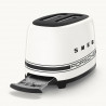 SMEG 50's Style Porsche TSF01PCWEU Toaster, 950W, 2-slice, 6 settings, Crumb tray, Retractable cord, Stainless steel, White