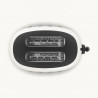 Prajitor de paine SMEG 50's Style Porsche TSF01PCWEU, 950 W, 2 felii, 6 trepte, Tava pentru firimituri, Cablu integrat, Otel inoxidabil, Alb
