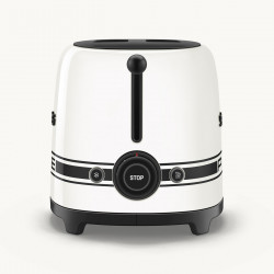 Τοστιέρα SMEG 50's Style Porsche TSF01PCWEU, 950 W, 2 φέτες, 6 επίπεδα, Δίσκος για ψίχουλα, Ενσωματωμένο καλώδιο, Ανοξείδωτο ατσάλι, Λευκό