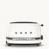 Prajitor de paine SMEG 50's Style Porsche TSF01PCWEU, 950 W, 2 felii, 6 trepte, Tava pentru firimituri, Cablu integrat, Otel inoxidabil, Alb