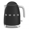 Cana electrica SMEG KLF03BLMEU, 2400 W, 1,7 l, Baza rotativa la 360°, Finisaj mat, Negru