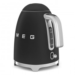 Електрическа кана SMEG KLF03BLMEU, 2400 W, 1.7 л, 360° основа, Матово покритие, Черен