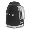 Cana electrica SMEG KLF03BLMEU, 2400 W, 1,7 l, Baza rotativa la 360°, Finisaj mat, Negru