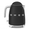 Cana electrica SMEG KLF03BLMEU, 2400 W, 1,7 l, Baza rotativa la 360°, Finisaj mat, Negru