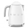 Cana electrica SMEG KLF03WHMEU, 2400 W, 1,7 l, Baza rotativa la 360°, Finisaj mat, Alb