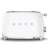SMEG 50's Style TSF01WHEU Toaster, 950W, 2-slice, 6 settings, Crumb tray, Retractable cord, Stainless steel, White