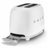 Prajitor de paine SMEG 50's Style TSF01WHEU, 950 W, 2 felii, 6 trepte, Tava pentru firimituri, Cablu integrat, Otel inoxidabil, Alb