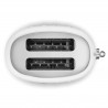 Prajitor de paine SMEG 50's Style TSF01WHEU, 950 W, 2 felii, 6 trepte, Tava pentru firimituri, Cablu integrat, Otel inoxidabil, Alb