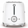 Prajitor de paine SMEG 50's Style TSF01WHEU, 950 W, 2 felii, 6 trepte, Tava pentru firimituri, Cablu integrat, Otel inoxidabil, Alb