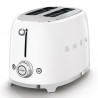 Prajitor de paine SMEG 50's Style TSF01WHEU, 950 W, 2 felii, 6 trepte, Tava pentru firimituri, Cablu integrat, Otel inoxidabil, Alb