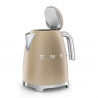 Ηλεκτρική κανάτα SMEG KLF03CHMEU, 2400 W, 1,7 λ, βάση 360°, ματ φινίρισμα, χρώμα σαμπάνιας