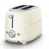 Τοστιέρα SMEG 50's Style TSF01CREU, 950 W, 2 φέτες, 6 επίπεδα, Δοχείο για ψίχουλα, Ενσωματωμένο καλώδιο, Ανοξείδωτο ατσάλι, Κρεμ