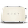 SMEG 50's Style TSF01CREU Toaster, 950W, 2-slice, 6 settings, Crumb tray, Retractable cord, Stainless steel, Cream