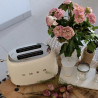 Тостер за хляб SMEG 50's Style TSF01CREU, 950W, 2 филии, 6 нива, Тавичка за трохи, Вграден кабел, Неръждаема стомана, Кремав