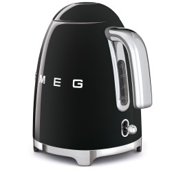Cana electrica SMEG KLF03BLEU, 2400 W, 1,7 l, Baza rotativa la 360°, Finisaj lucios, Negru