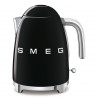 Ηλεκτρική κανάτα SMEG KLF03BLEU, 2400 W, 1,7 λ, βάση 360°, γυαλιστερό φινίρισμα, μαύρο