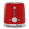 Τοστιέρα SMEG 50's Style TSF01RDEU, 950 W, 2 φέτες, 6 επίπεδα, Δίσκος για ψίχουλα, Ενσωματωμένο καλώδιο, Ανοξείδωτο ατσάλι, Κόκκινο