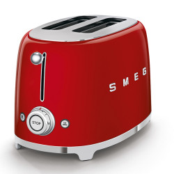 Τοστιέρα SMEG 50's Style TSF01RDEU, 950 W, 2 φέτες, 6 επίπεδα, Δίσκος για ψίχουλα, Ενσωματωμένο καλώδιο, Ανοξείδωτο ατσάλι, Κόκκινο