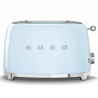 Тостер за хляб SMEG 50's Style TSF01PBEU, 950W, 2 филии, 6 нива, Тавичка за трохи, Вграден кабел, Неръждаема стомана, Син