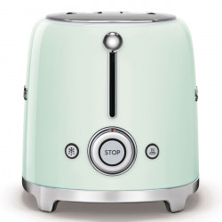 SMEG 50's Style TSF01PGEU kenyérpirító, 950 W, 2 szelet, 6 fokozat, morzsatartó, beépített kábel, rozsdamentes acél, zöld