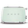 Τοστιέρα SMEG 50's Style TSF01PGEU, 950 W, 2 φέτες, 6 επίπεδα, Δίσκος για ψίχουλα, Ενσωματωμένο καλώδιο, Ανοξείδωτο ατσάλι, Πράσινο